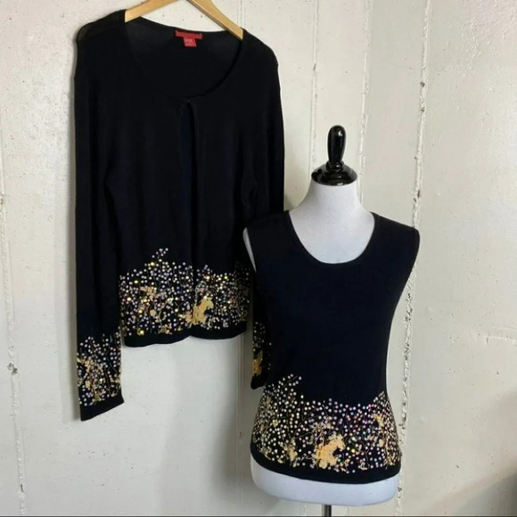 La cite’‎ M black & sequins sweater & tunic set - Picture 6 of 7